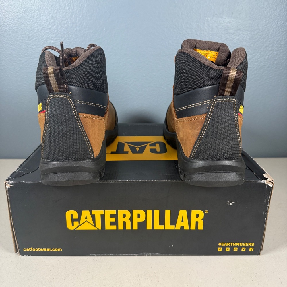 Caterpillar Threshold WP ST Mens Steel Toe Waterproof Work Boots P90935 Brown 10 - Picture 6 of 8